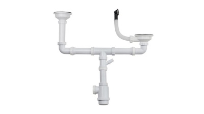 Слив 3 ½ с круглым переливом для 1,5- чашевой мойки